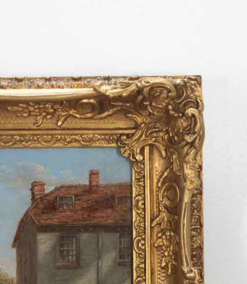 19TH CENTURY OIL ON CANVAS OF REIGATE SURREY - ADDITIONAL PHOTO 8