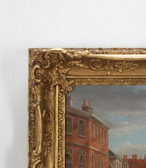 19TH CENTURY OIL ON CANVAS OF REIGATE SURREY - ADDITIONAL PHOTO 11