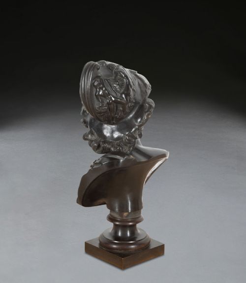 GRAND TOUR BRONZE BUST OF AJAX - ADDITIONAL PHOTO 3