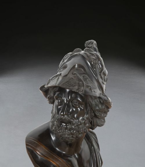 GRAND TOUR BRONZE BUST OF AJAX - ADDITIONAL PHOTO 4