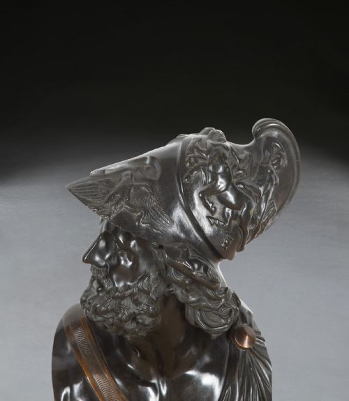 GRAND TOUR BRONZE BUST OF AJAX - ADDITIONAL PHOTO 5