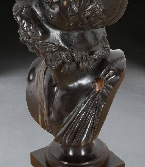 GRAND TOUR BRONZE BUST OF AJAX - ADDITIONAL PHOTO 8