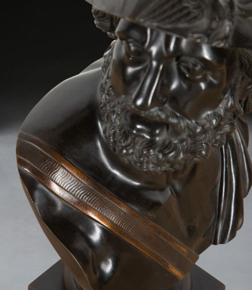 GRAND TOUR BRONZE BUST OF AJAX - ADDITIONAL PHOTO 9