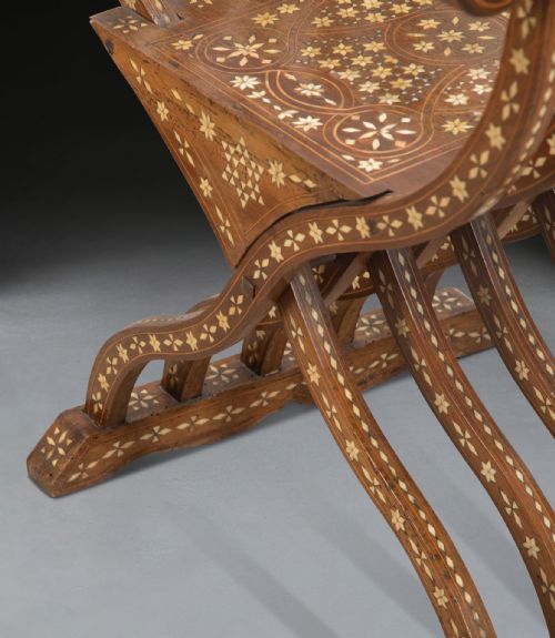 PAIR OF 19TH CENTURY SAVONAROLA CHAIRS - ADDITIONAL PHOTO 14