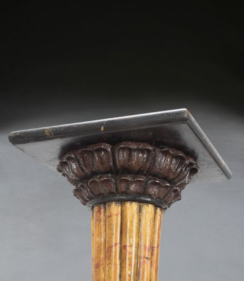 REGENCY PAIR OF SIMULATED MARBLE TORCHERES - ADDITIONAL PHOTO 3