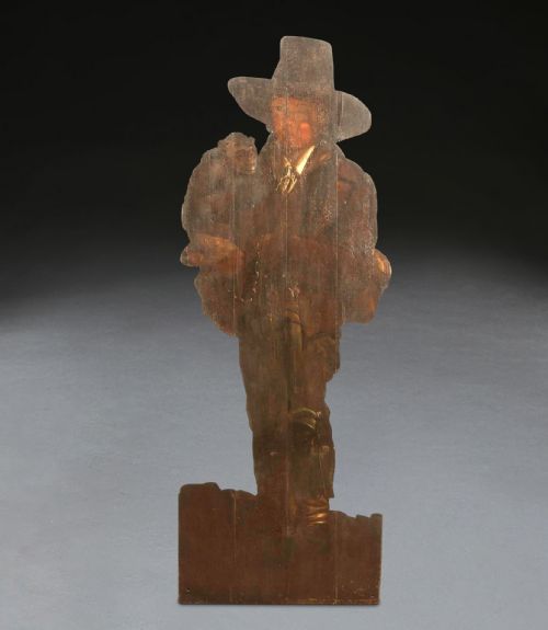 A RARE 18TH CENTURY LIFESIZE DUMMY BOARD OF GENTLEMAN AND MONKEY - ADDITIONAL PHOTO 1