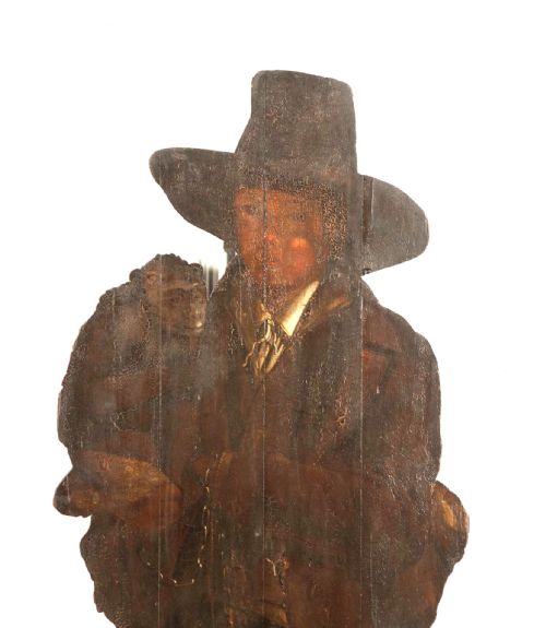 A RARE 18TH CENTURY LIFESIZE DUMMY BOARD OF GENTLEMAN AND MONKEY - ADDITIONAL PHOTO 7