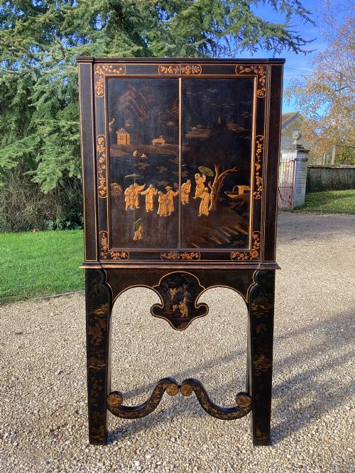 REGENCY CHINOISERIE CABINET ON STAND - ADDITIONAL PHOTO 3