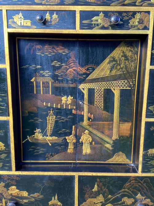 REGENCY CHINOISERIE CABINET ON STAND - ADDITIONAL PHOTO 11