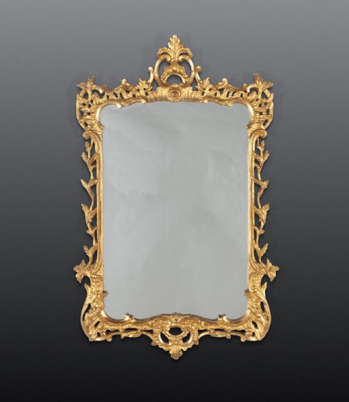 19th century carved gilt wood mirror - CATEGORY: ANTIQUE MIRRORS - DATED 19TH CENTURY