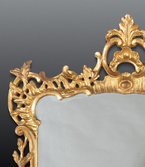19TH CENTURY CARVED GILT WOOD MIRROR - ADDITIONAL PHOTO 1