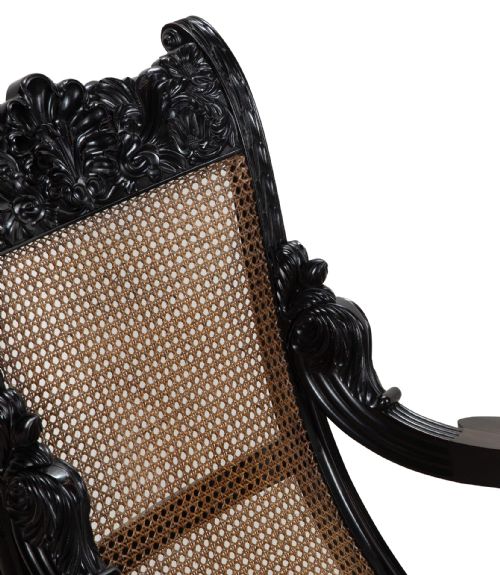 PAIR OF 19TH CENTURY ANGLOINDIAN EBONY ARMCHAIRS - ADDITIONAL PHOTO 2