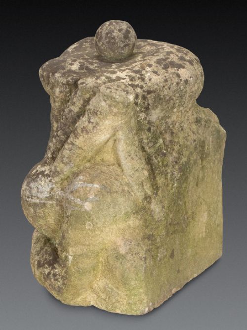 EARLY 19TH CENTURY CARVED STONE MODEL OF A PIPER - ADDITIONAL PHOTO 4