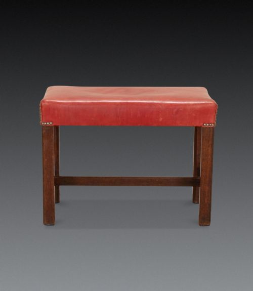 GEORGE III MAHOGANY AND LEATHER STOOL - ADDITIONAL PHOTO 2