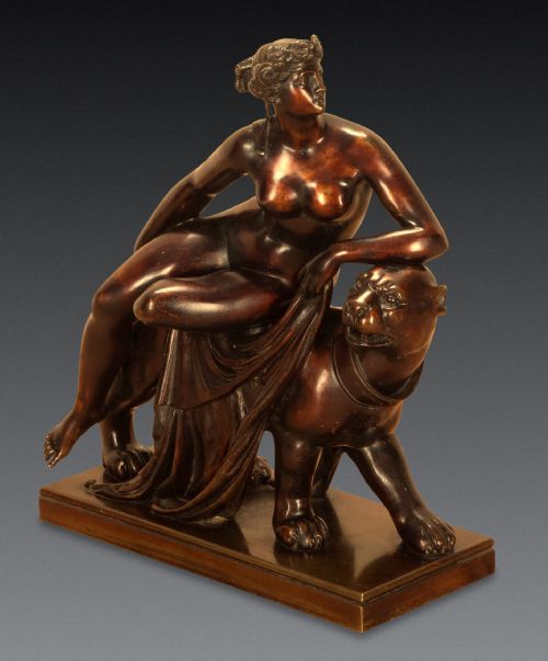 19TH CENTURY BRONZE GROUP ARIADNE AND THE PANTHER - ADDITIONAL PHOTO 1