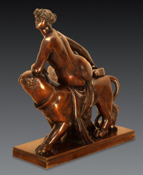 19TH CENTURY BRONZE GROUP ARIADNE AND THE PANTHER - ADDITIONAL PHOTO 2
