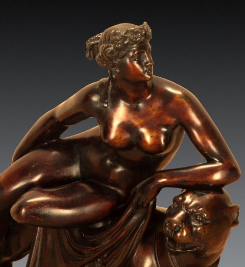 19TH CENTURY BRONZE GROUP ARIADNE AND THE PANTHER - ADDITIONAL PHOTO 3