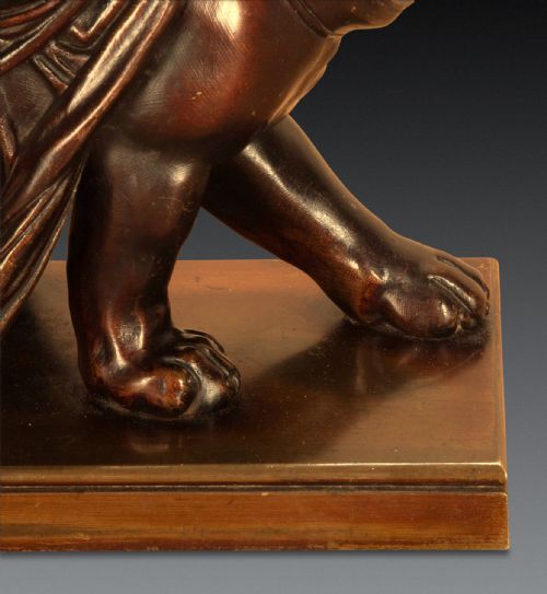19TH CENTURY BRONZE GROUP ARIADNE AND THE PANTHER - ADDITIONAL PHOTO 5