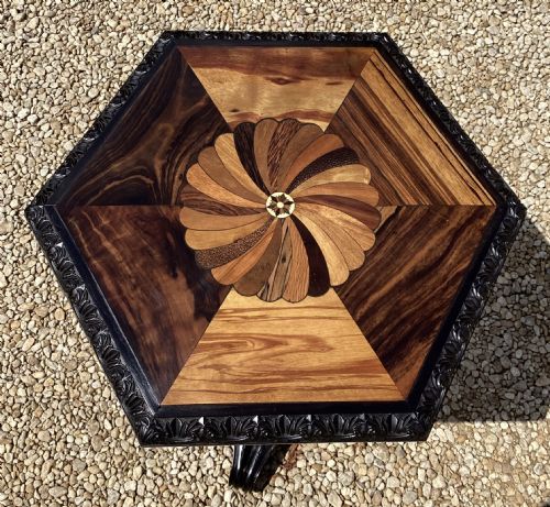 19TH CENTURY ANGLO INDIAN EBONY OCCASIONAL TABLE - ADDITIONAL PHOTO 1
