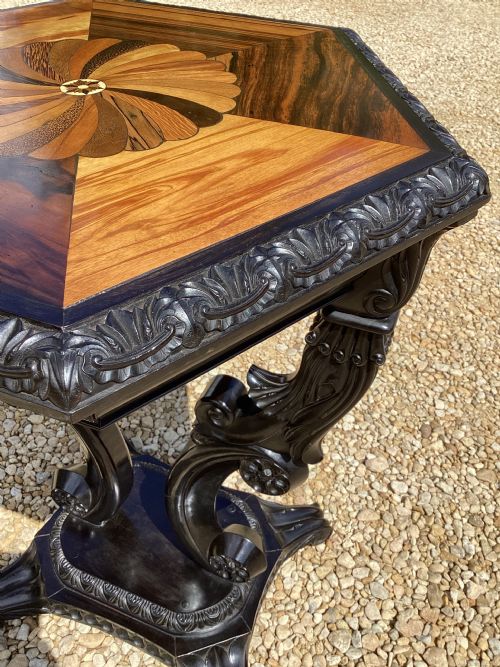 19TH CENTURY ANGLO INDIAN EBONY OCCASIONAL TABLE - ADDITIONAL PHOTO 3