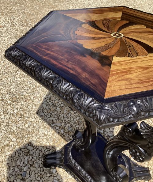 19TH CENTURY ANGLO INDIAN EBONY OCCASIONAL TABLE - ADDITIONAL PHOTO 4
