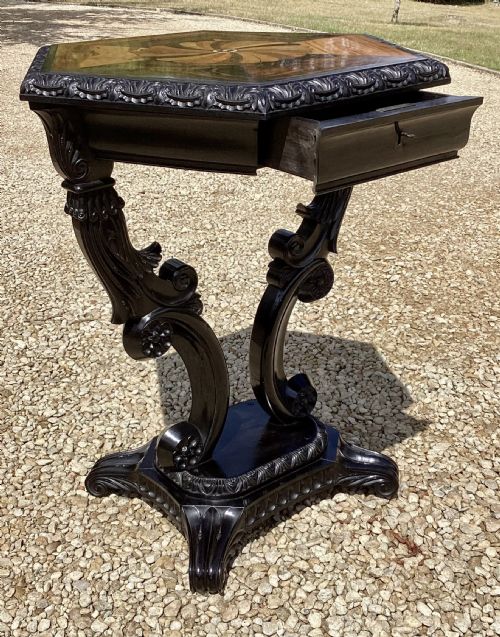 19TH CENTURY ANGLO INDIAN EBONY OCCASIONAL TABLE - ADDITIONAL PHOTO 5