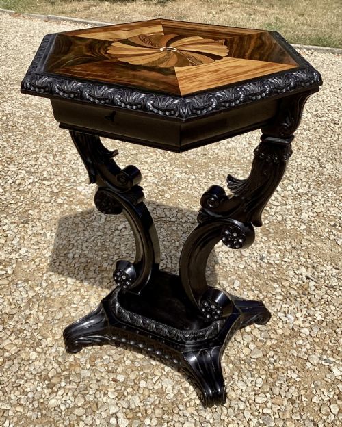 19TH CENTURY ANGLO INDIAN EBONY OCCASIONAL TABLE - ADDITIONAL PHOTO 8