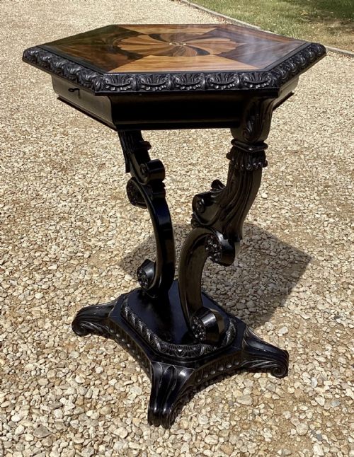 19TH CENTURY ANGLO INDIAN EBONY OCCASIONAL TABLE - ADDITIONAL PHOTO 9
