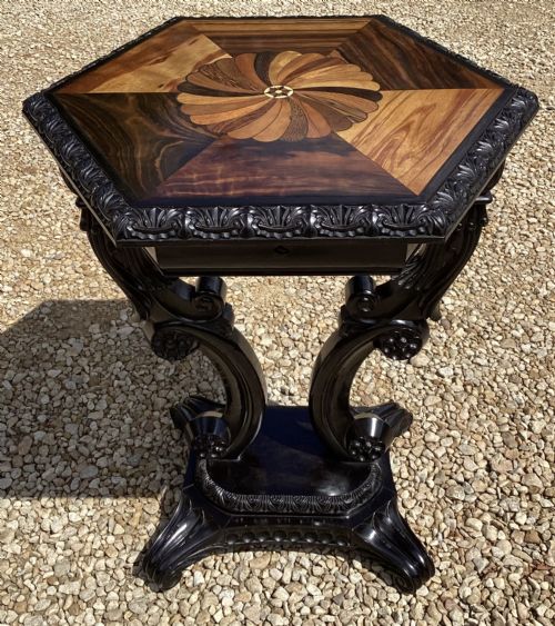 19TH CENTURY ANGLO INDIAN EBONY OCCASIONAL TABLE - ADDITIONAL PHOTO 14