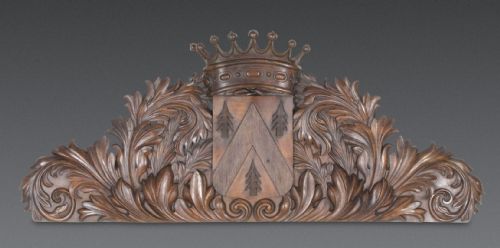 19TH CENTURY FRENCH CARVED OVERDOORWALL PANEL - ADDITIONAL PHOTO 1