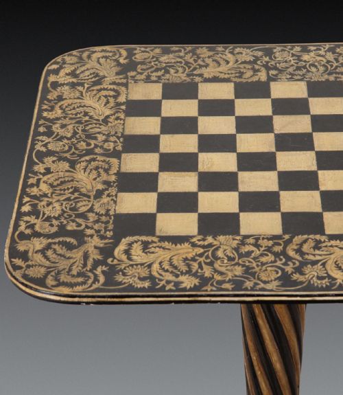 REGENCY PENWORK TRIPOD GAMES TABLE - ADDITIONAL PHOTO 5
