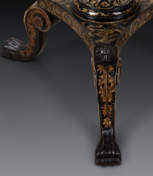 REGENCY PENWORK TRIPOD GAMES TABLE - ADDITIONAL PHOTO 10