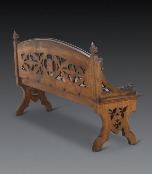 LARGE 19TH CENTURY ENGLISH OAK HALL BENCH - ADDITIONAL PHOTO 8