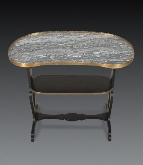 19TH CENTURY MARBLE TOP KIDNEY SHAPED TABLE - ADDITIONAL PHOTO 7