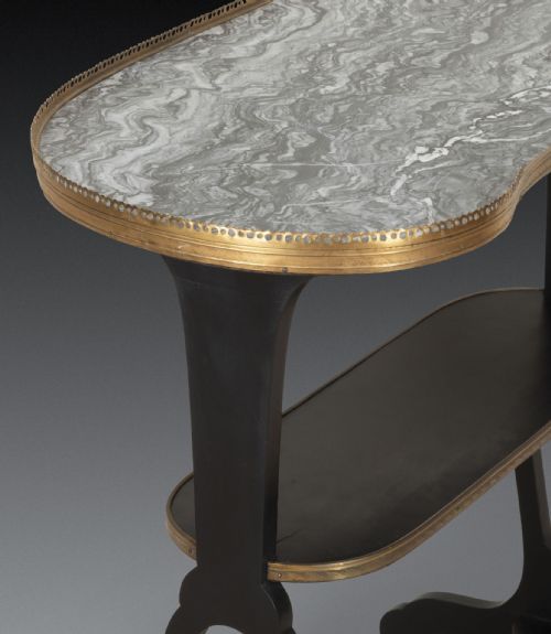 19TH CENTURY MARBLE TOP KIDNEY SHAPED TABLE - ADDITIONAL PHOTO 9