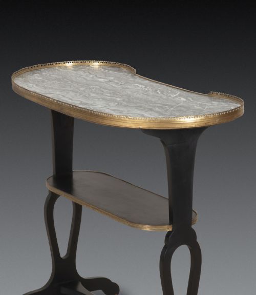 19TH CENTURY MARBLE TOP KIDNEY SHAPED TABLE - ADDITIONAL PHOTO 12