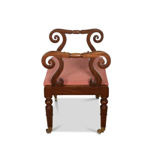 19TH CENTURY REGENCY MAHOGANY WINDOW SEAT - ADDITIONAL PHOTO 1