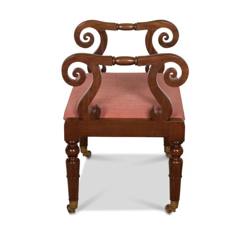 19TH CENTURY REGENCY MAHOGANY WINDOW SEAT - ADDITIONAL PHOTO 3