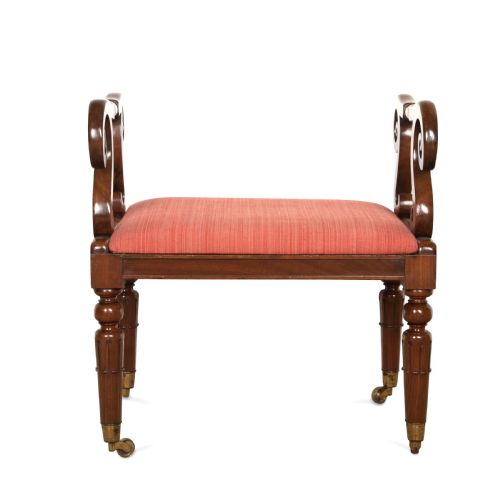 19TH CENTURY REGENCY MAHOGANY WINDOW SEAT - ADDITIONAL PHOTO 9