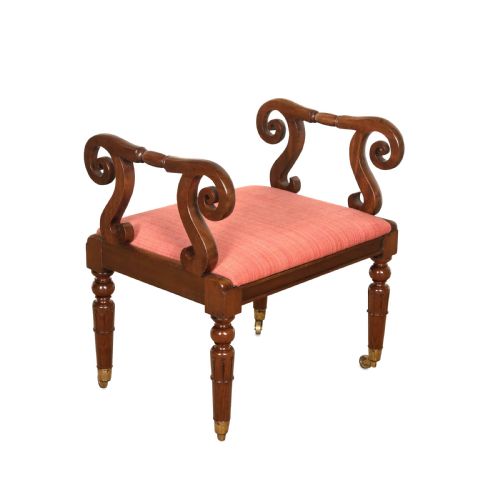19TH CENTURY REGENCY MAHOGANY WINDOW SEAT - ADDITIONAL PHOTO 10