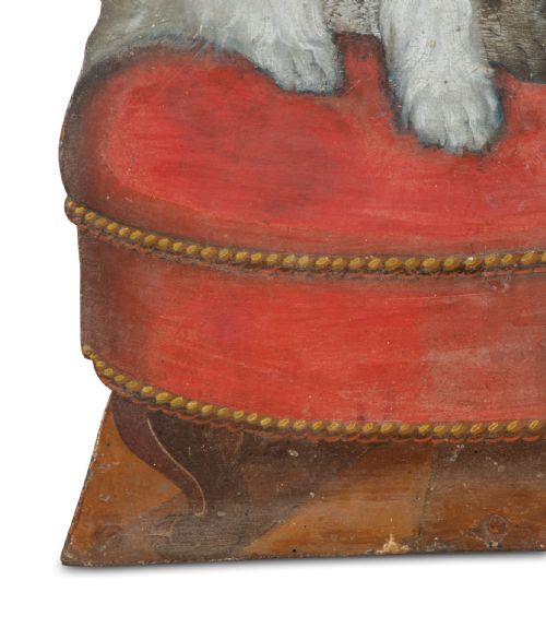 RARE 19TH CENTURY DECORATED TOLE DUMMY BOARD - ADDITIONAL PHOTO 2