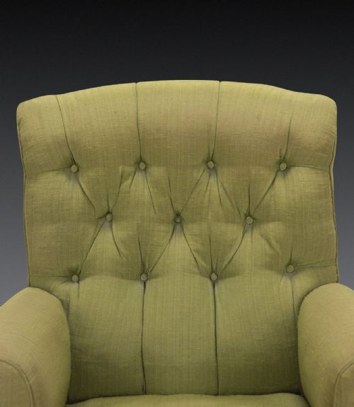 19TH CENTURY UPHOLSTERED EASY ARMCHAIR - ADDITIONAL PHOTO 4