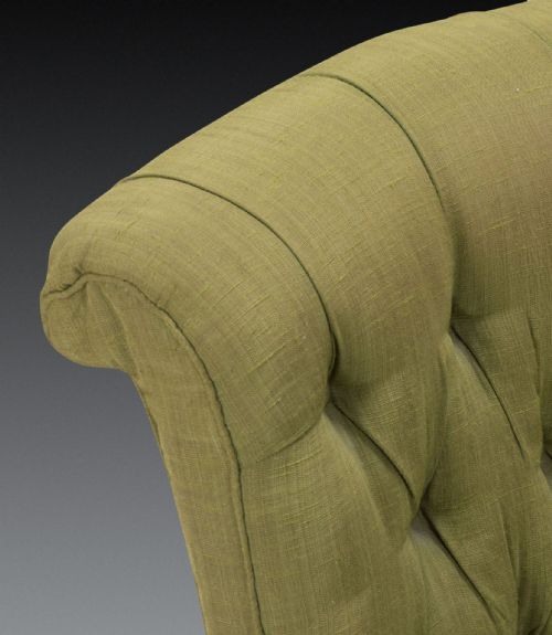 19TH CENTURY UPHOLSTERED EASY ARMCHAIR - ADDITIONAL PHOTO 5