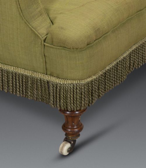 19TH CENTURY UPHOLSTERED EASY ARMCHAIR - ADDITIONAL PHOTO 8