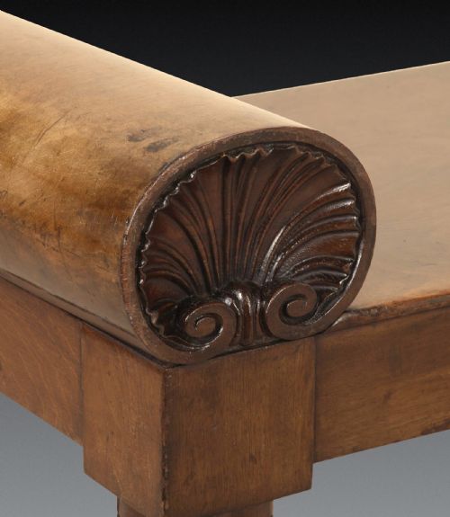 LONG REGENCY MAHOGANY HALL BENCH - ADDITIONAL PHOTO 5