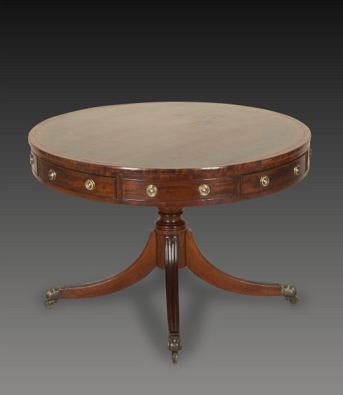 REGENCY MAHOGANY DRUM TABLE - ADDITIONAL PHOTO 1