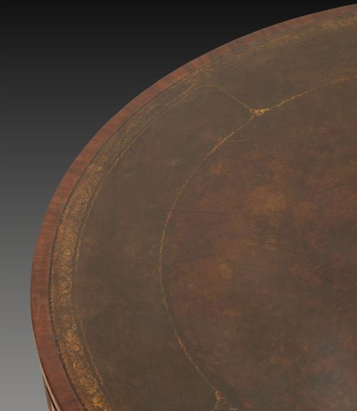 REGENCY MAHOGANY DRUM TABLE - ADDITIONAL PHOTO 3