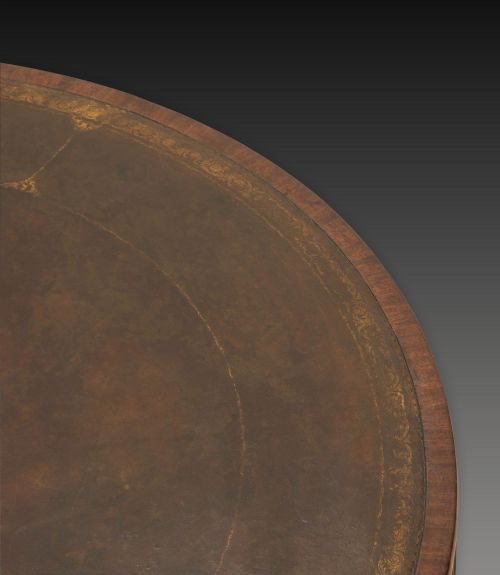 REGENCY MAHOGANY DRUM TABLE - ADDITIONAL PHOTO 4