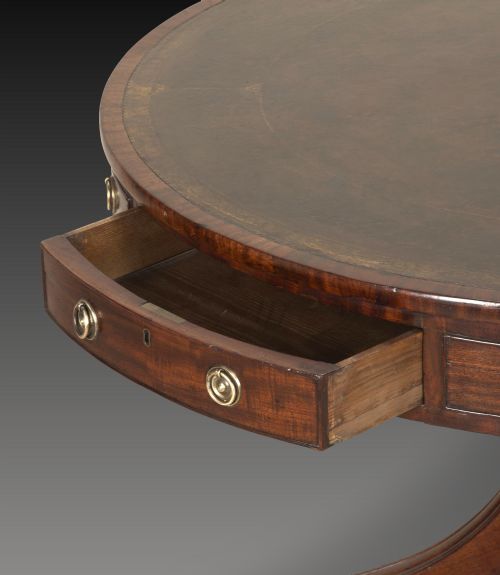 REGENCY MAHOGANY DRUM TABLE - ADDITIONAL PHOTO 8
