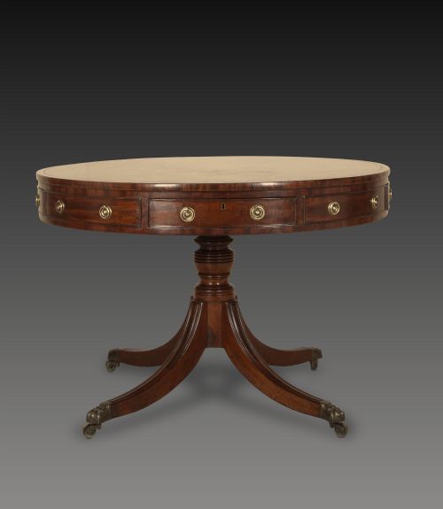 REGENCY MAHOGANY DRUM TABLE - ADDITIONAL PHOTO 11